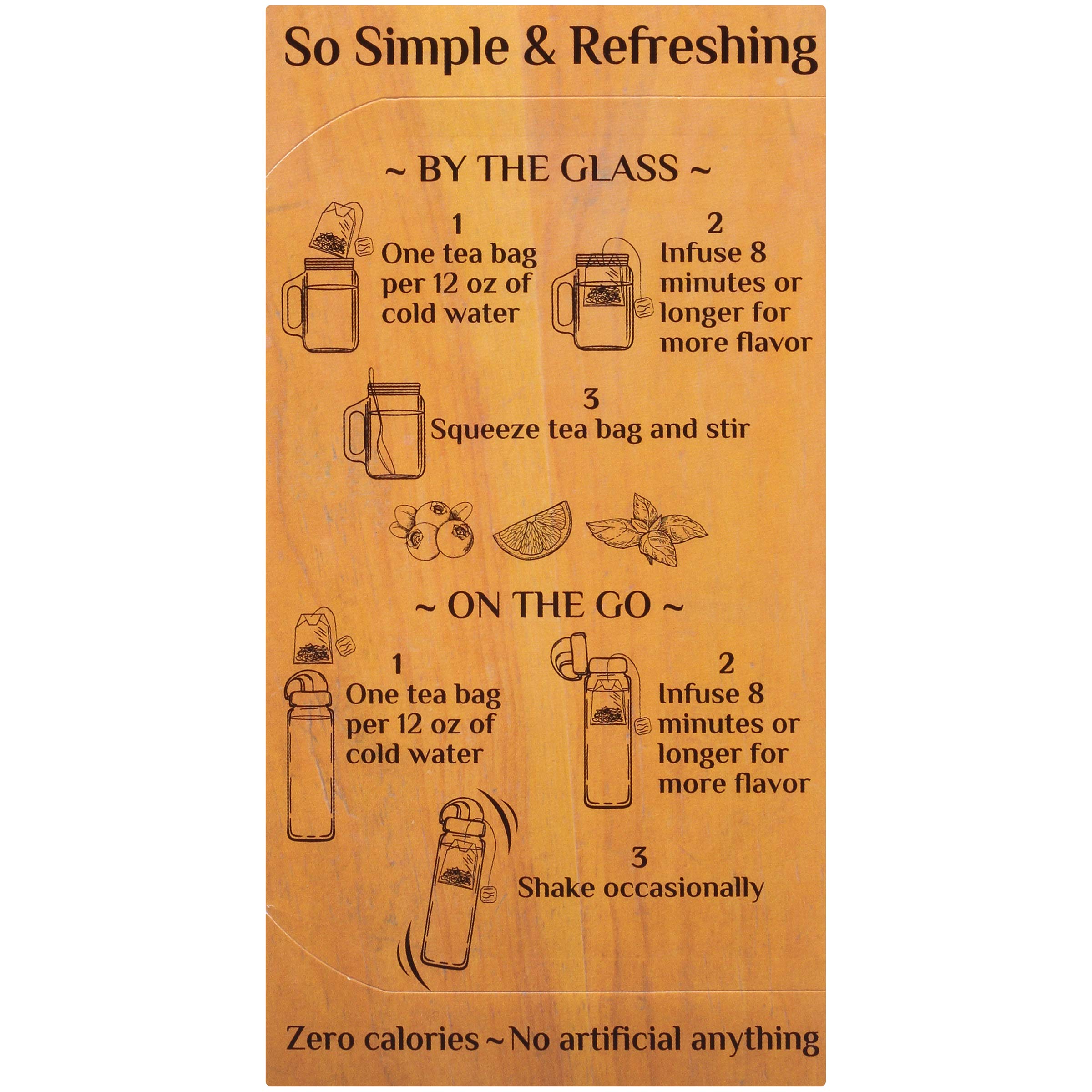 Bigelow Botanicals Cold Water Infusion Strawberry Lemon Orange Blossom Tea Bags 18 Count Box (Pack of 1), Herbal Infusion, Caffeine Free, 18 Tea Bags Total