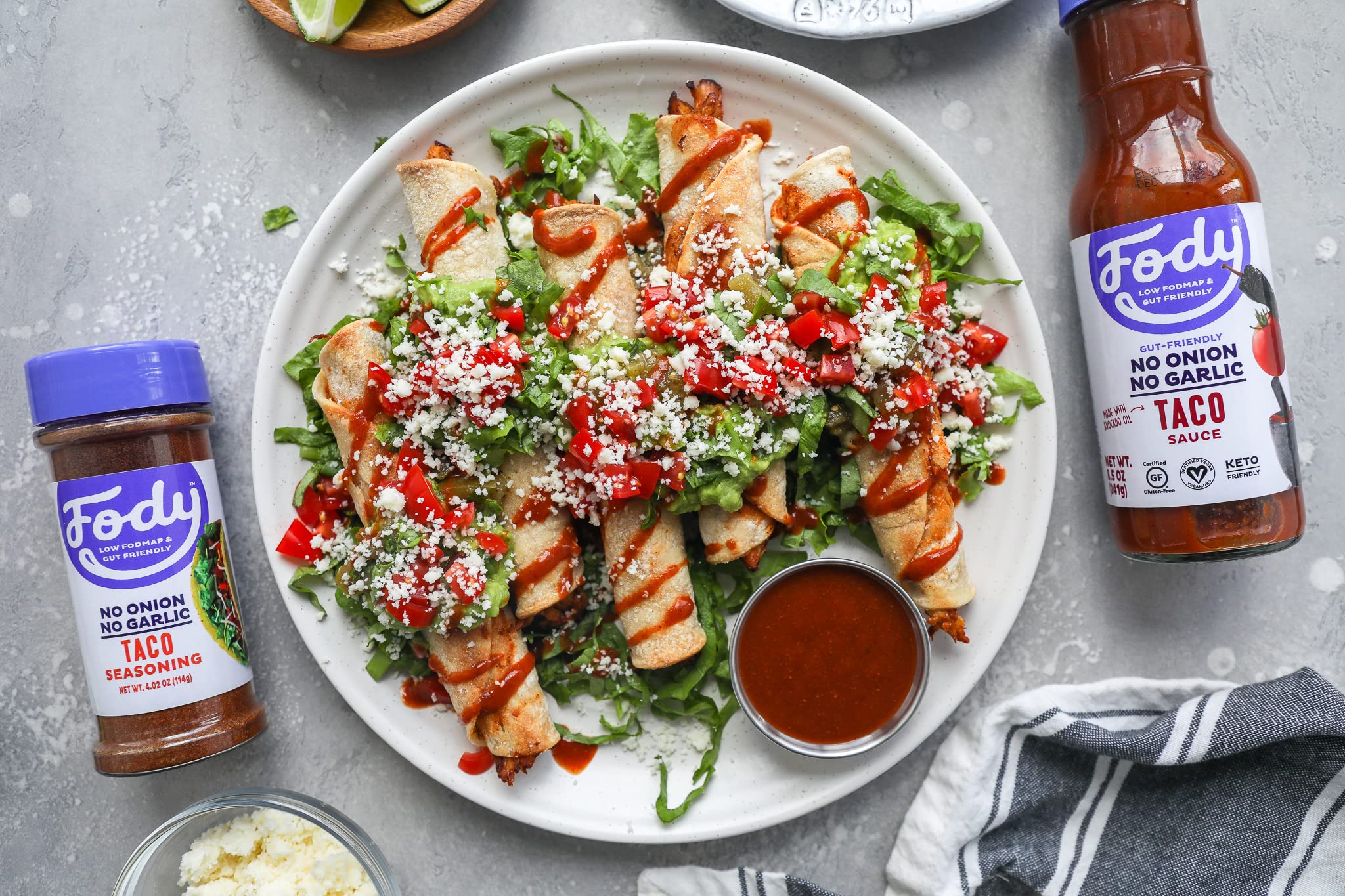 Fody Foods Taco Seasoning, 2.6 Oz, Garlic and Onion Free, Low FODMAP Certified, Gut & IBS Friendly, Vegan, Non-GMO, Gluten Free, Keto Friendly