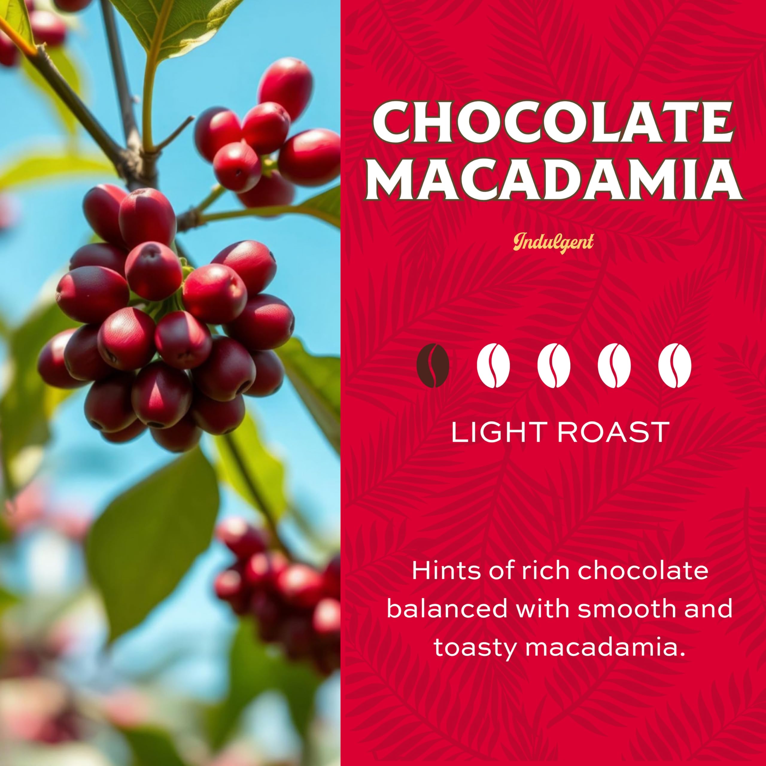 Lion Coffee Vanilla Macadamia Flavored Ground Coffee, Light Roast, Hawaiian Inspired Taste - 10 Ounce Bag