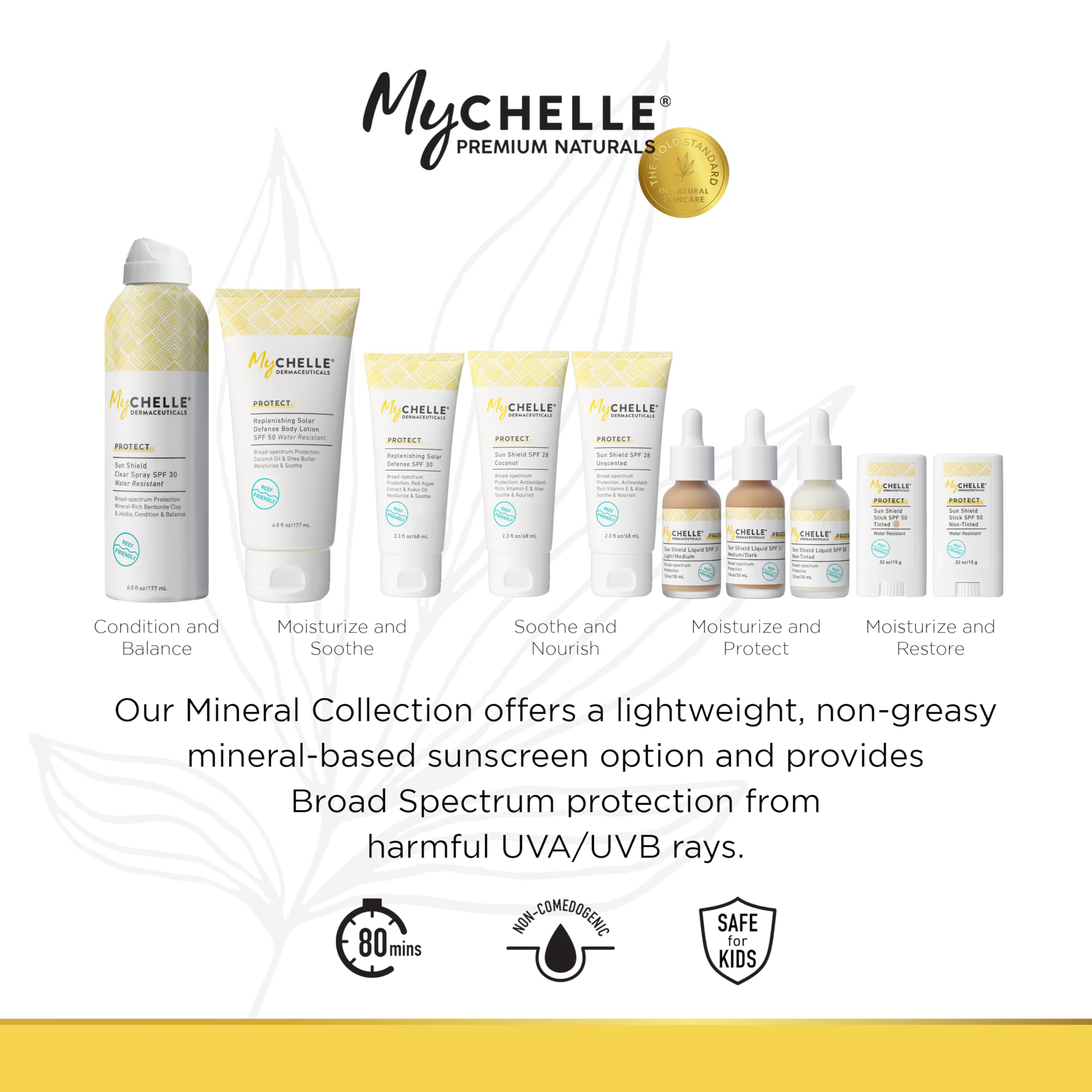 MyCHELLE Sun Shield Stick SPF 50 Tinted - Mineral Reef Safe Sunscreen for Face