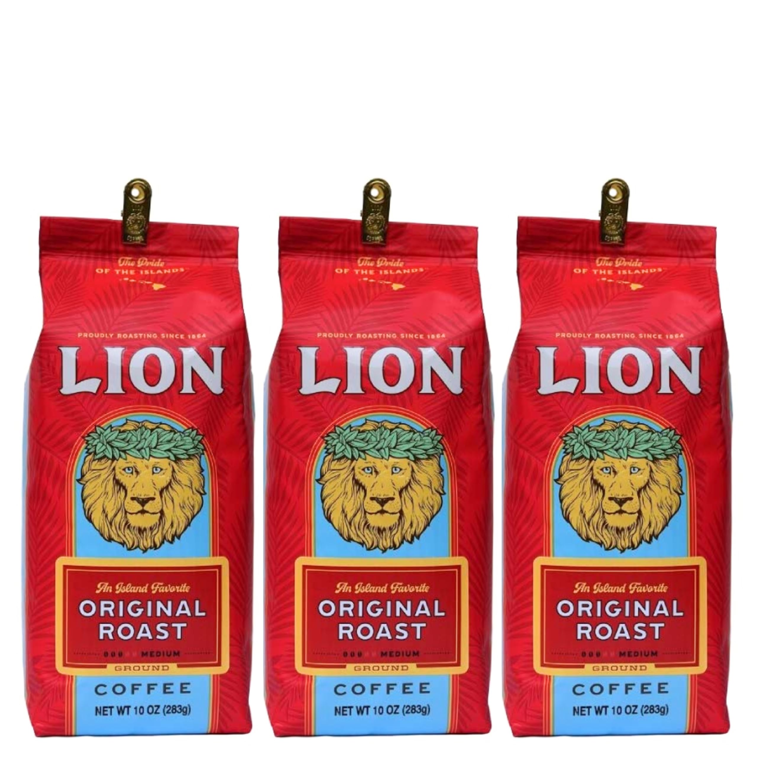 Lion Coffee Vanilla Macadamia Flavored Ground Coffee, Light Roast, Hawaiian Inspired Taste - 10 Ounce Bag