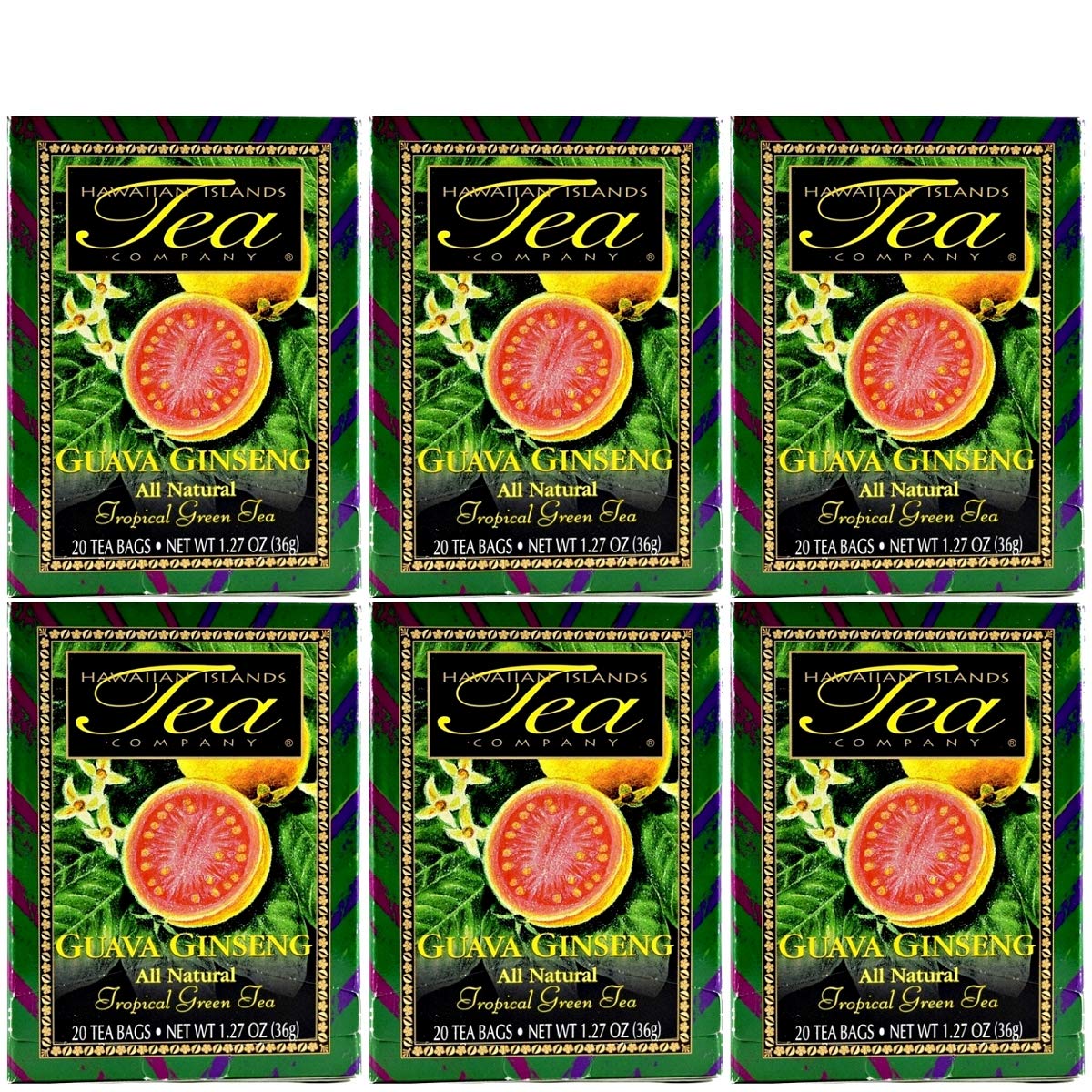Hawaiian Islands Tea Company Mango Maui Black Tea, All Natural - 20 Teabags (1 Box)