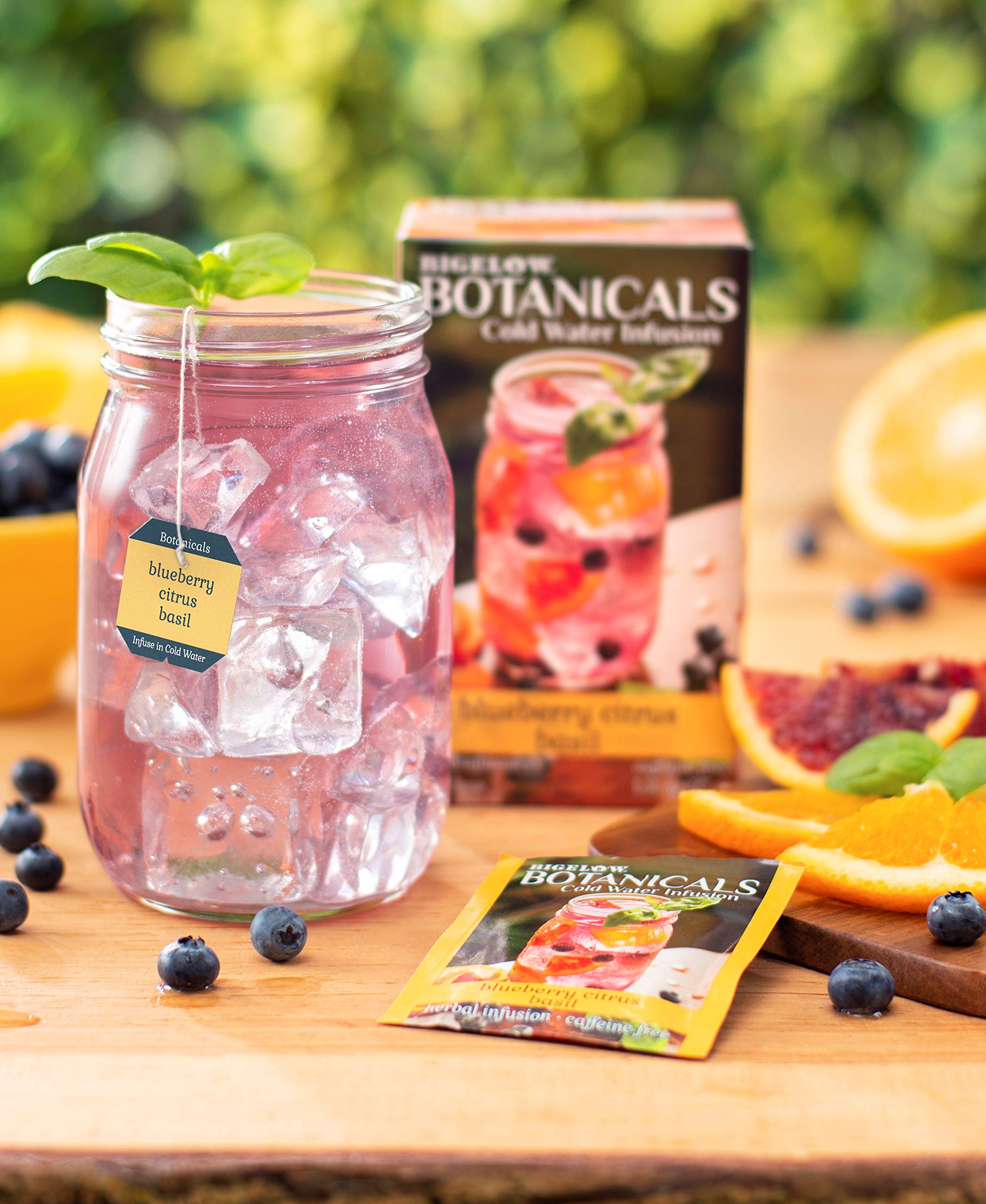 Bigelow Botanicals Cold Water Infusion Strawberry Lemon Orange Blossom Tea Bags 18 Count Box (Pack of 1), Herbal Infusion, Caffeine Free, 18 Tea Bags Total