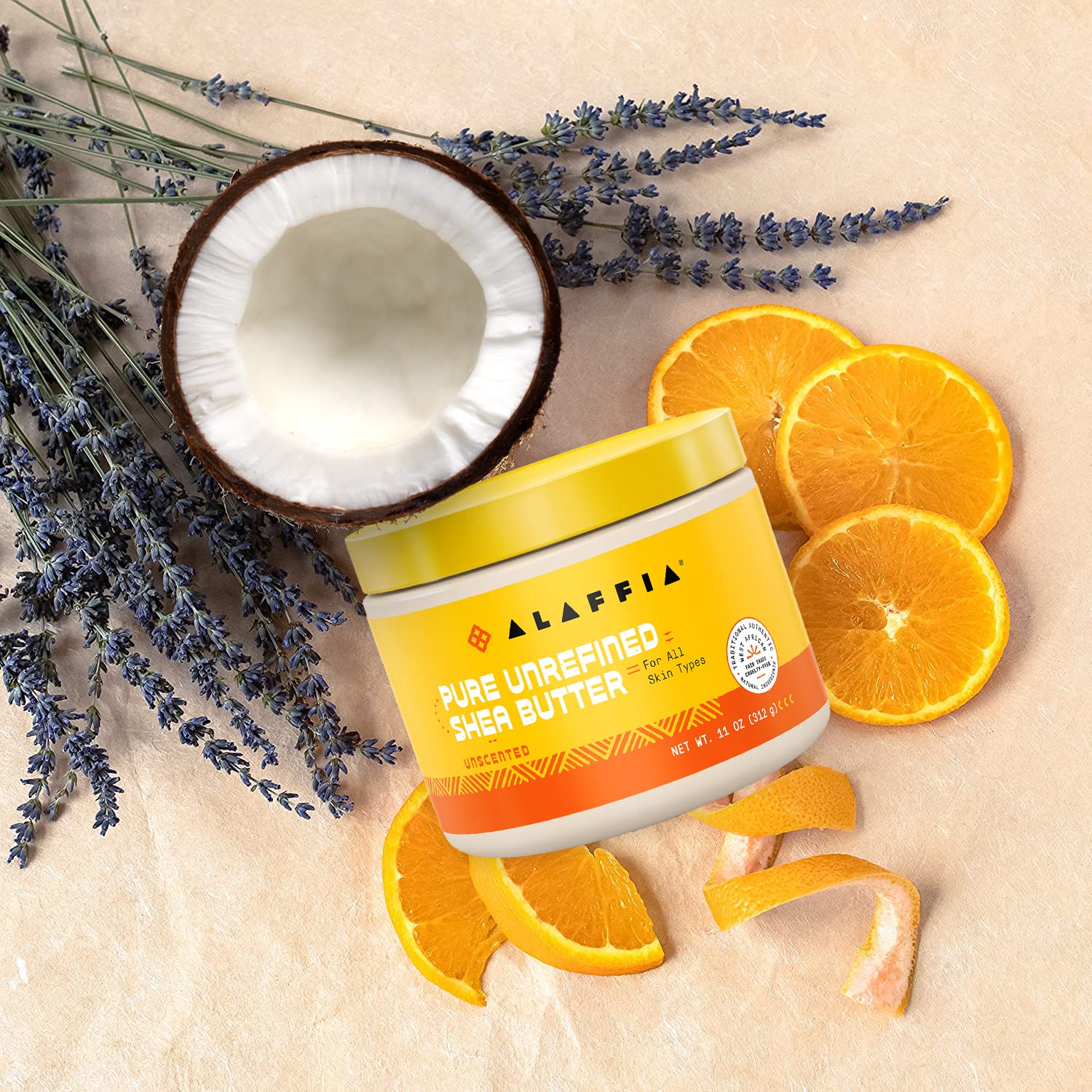 Alaffia, Pure Unrefined Shea Butter, Unscented, 11 oz