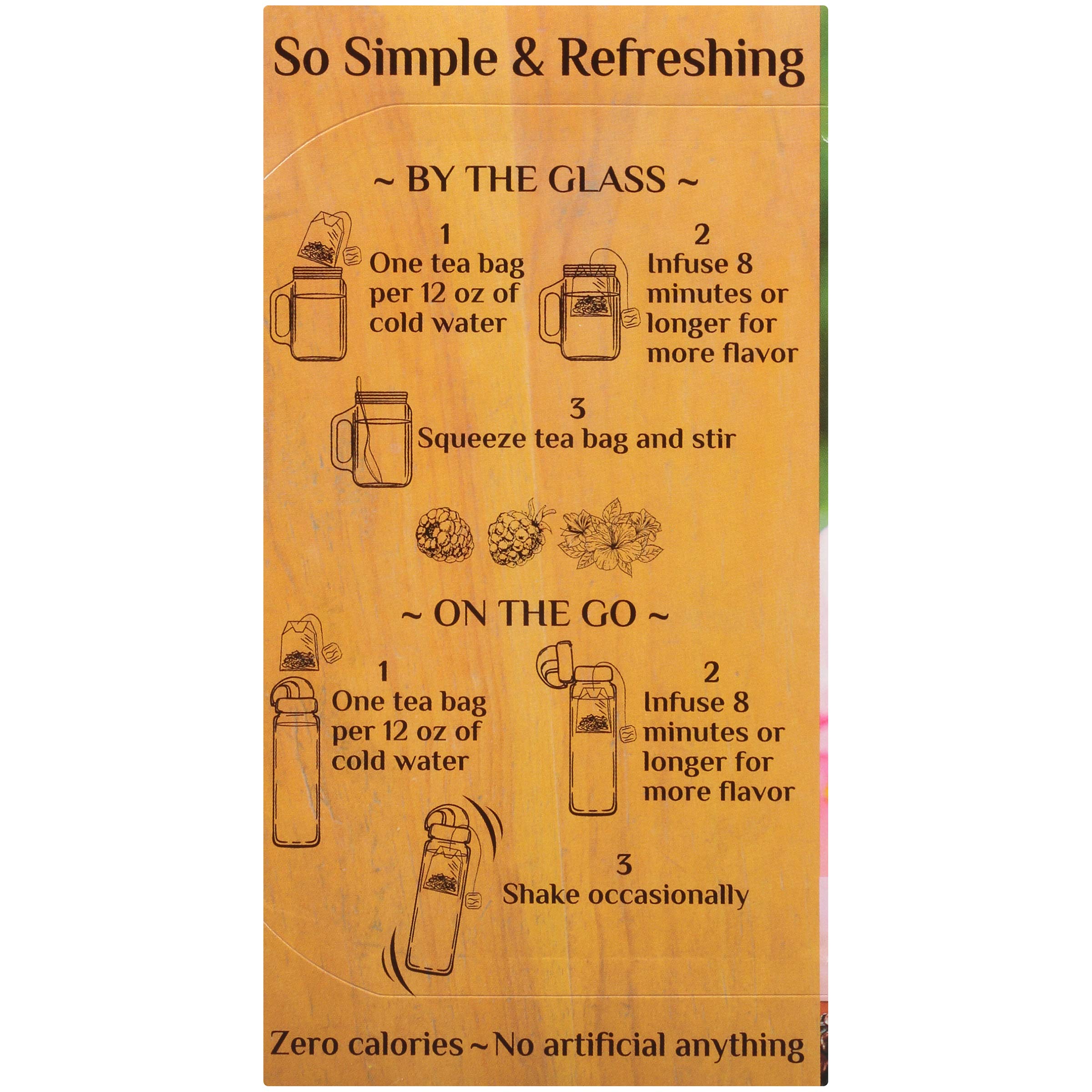 Bigelow Botanicals Cold Water Infusion Strawberry Lemon Orange Blossom Tea Bags 18 Count Box (Pack of 1), Herbal Infusion, Caffeine Free, 18 Tea Bags Total