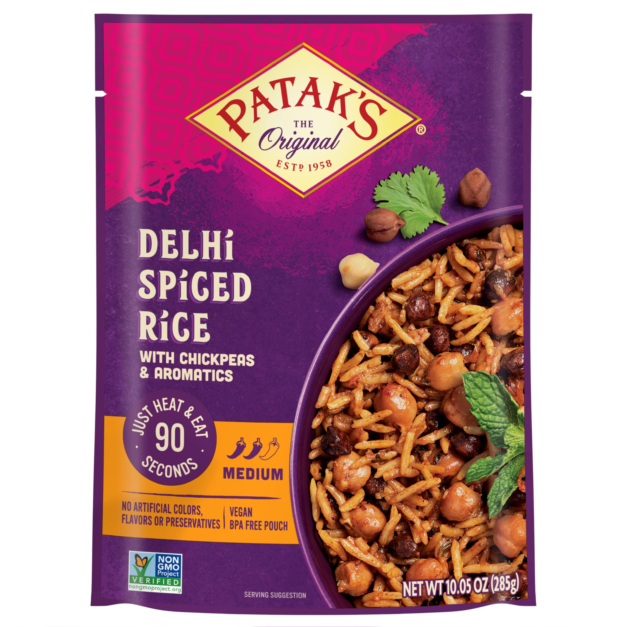 Patak’s Lentil & Veggie Tikka Masala - Vegetarian Indian Curry w/Lentils, Beans, Pumpkin, Sweet Potatoes & Vegetables - Ready-to-Eat Microwaveable Meal - Serve with Rice or Naan - 10.5oz (Pack of 6)
