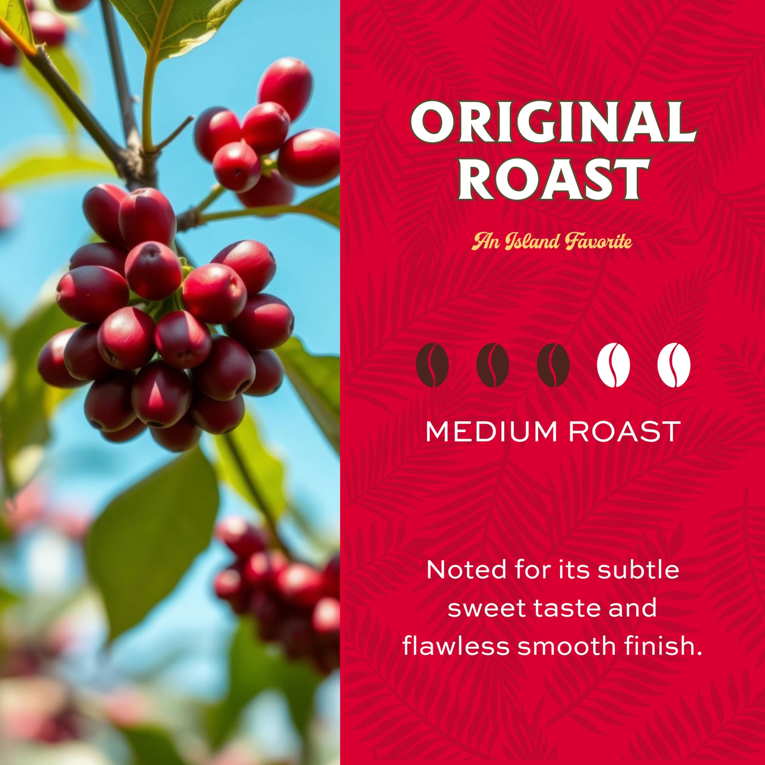 Lion Coffee Vanilla Macadamia Flavored Ground Coffee, Light Roast, Hawaiian Inspired Taste - 10 Ounce Bag