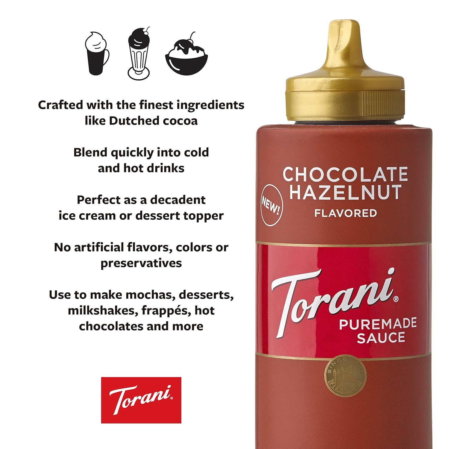 Torani Puremade Chocolate Hazelnut Sauce 16.5 OZ