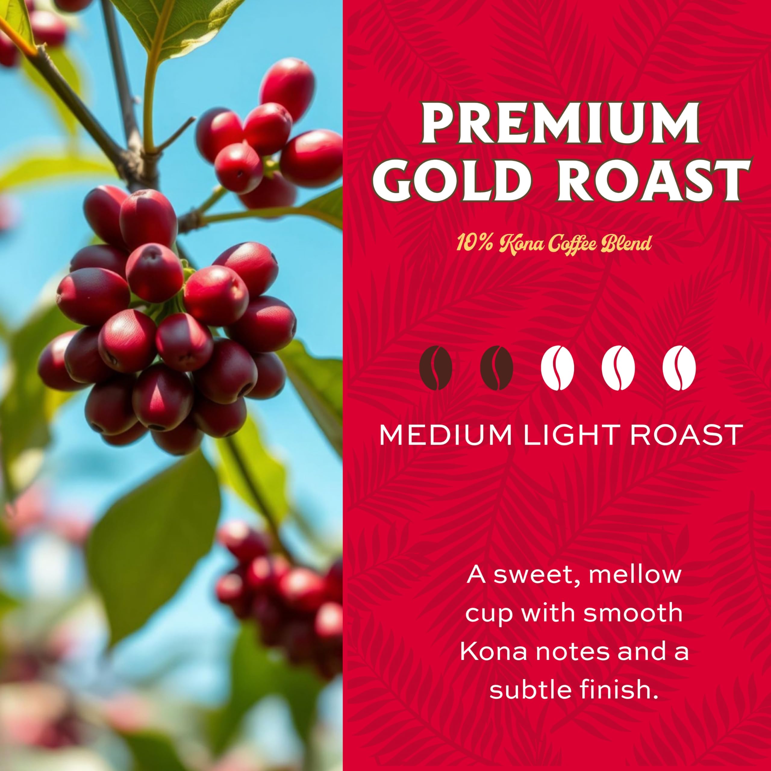 Lion Coffee Vanilla Macadamia Flavored Ground Coffee, Light Roast, Hawaiian Inspired Taste - 10 Ounce Bag