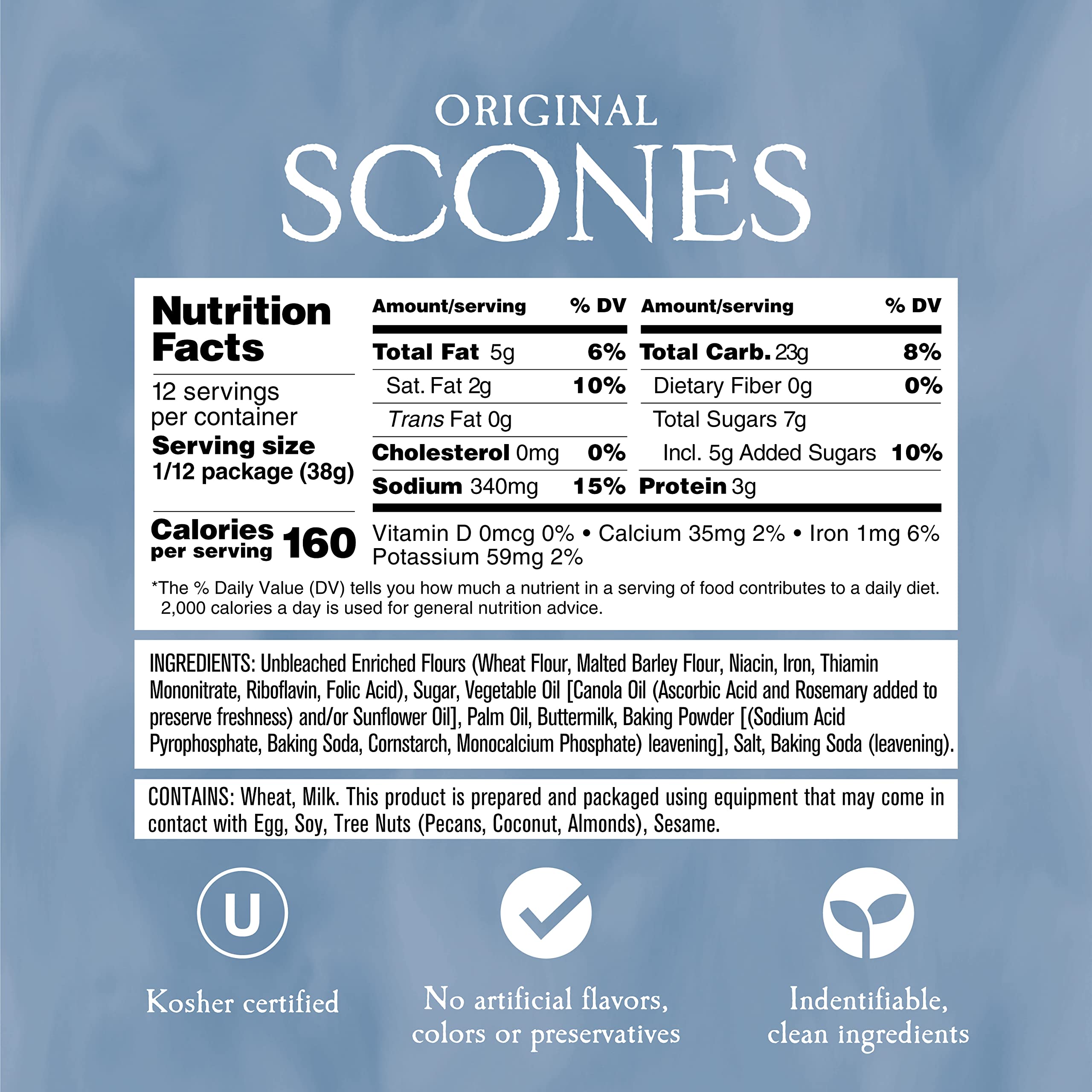 English Scone Mix, Original Flavor by Sticky Fingers Bakeries – Easy to Make English Scones Fresh Baked, Makes 12 Scones (1pk)