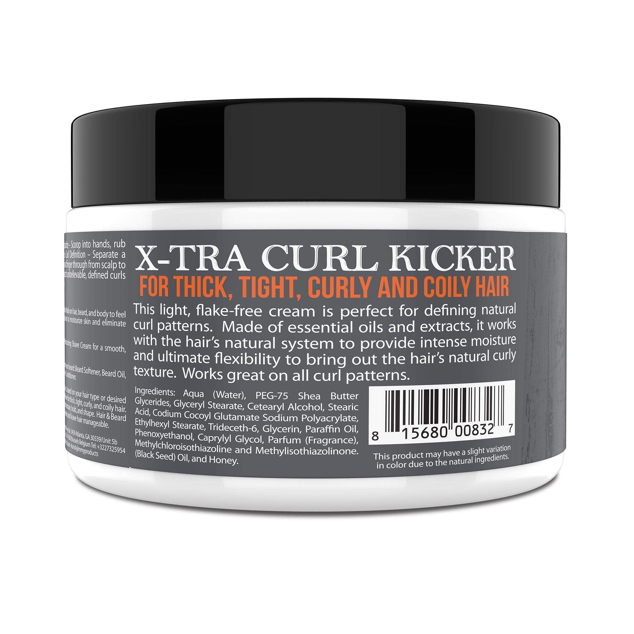 Uncle Jimmy X-TRA Curl-Kicker For Thick, Frizzy, Wavy, Tight, Curly and Coily Hair 8oz (V072)