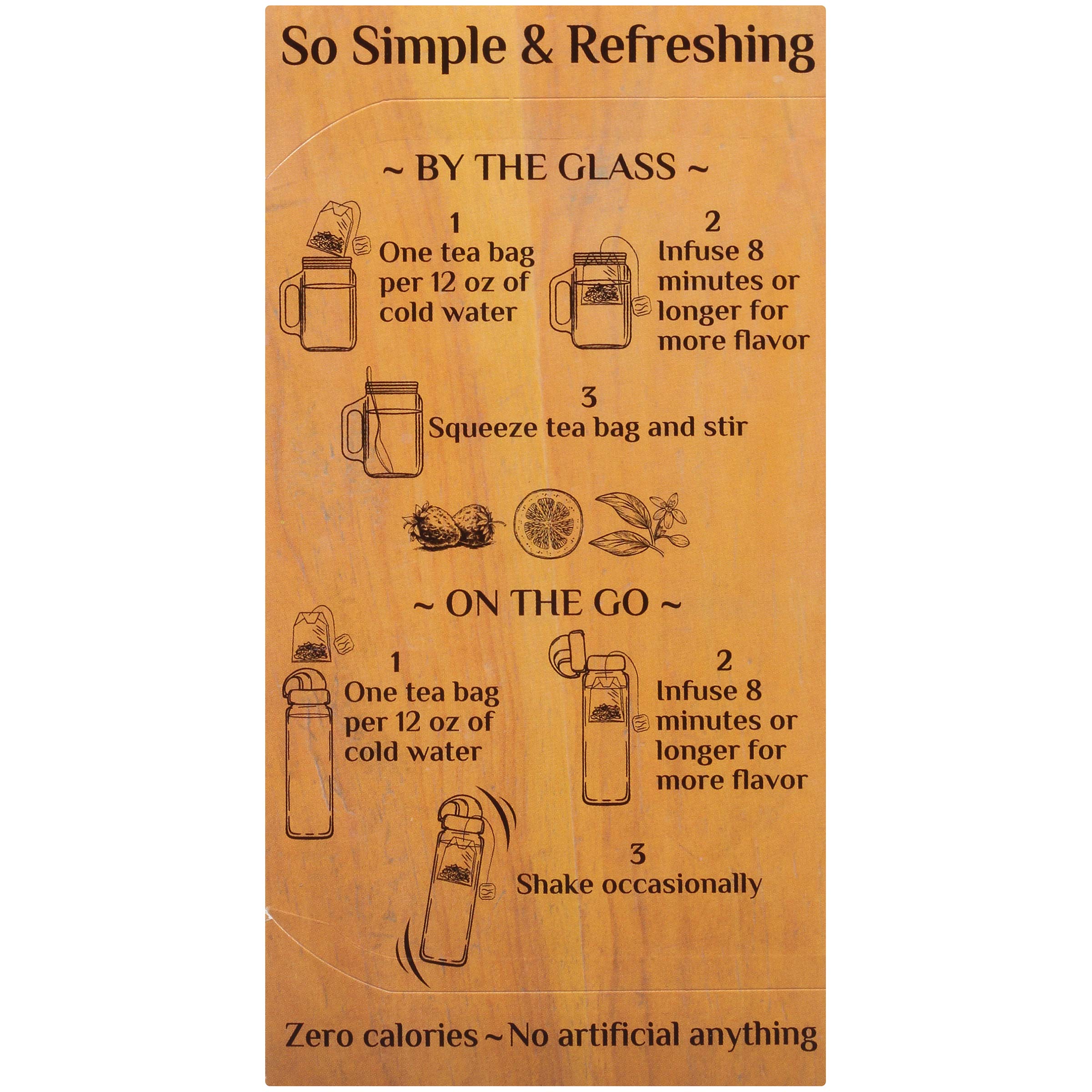 Bigelow Botanicals Cold Water Infusion Strawberry Lemon Orange Blossom Tea Bags 18 Count Box (Pack of 1), Herbal Infusion, Caffeine Free, 18 Tea Bags Total