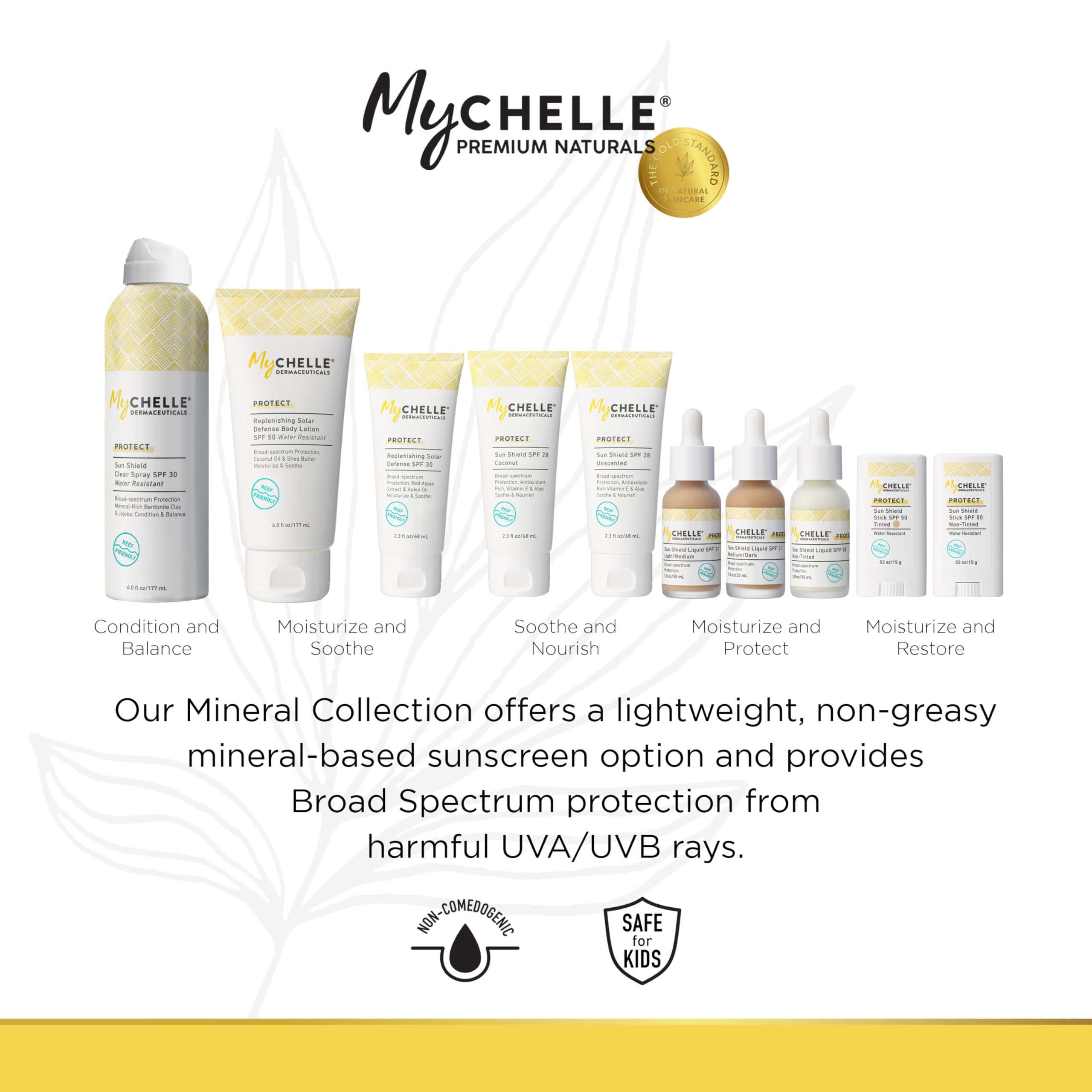 MyCHELLE Sun Shield Stick SPF 50 Tinted - Mineral Reef Safe Sunscreen for Face
