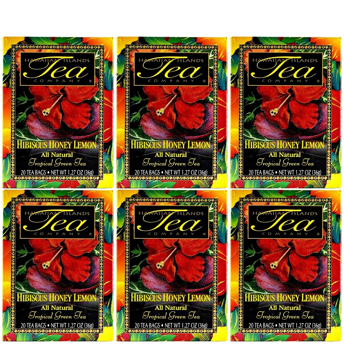 Hawaiian Islands Tea Company Mango Maui Black Tea, All Natural - 20 Teabags (1 Box)