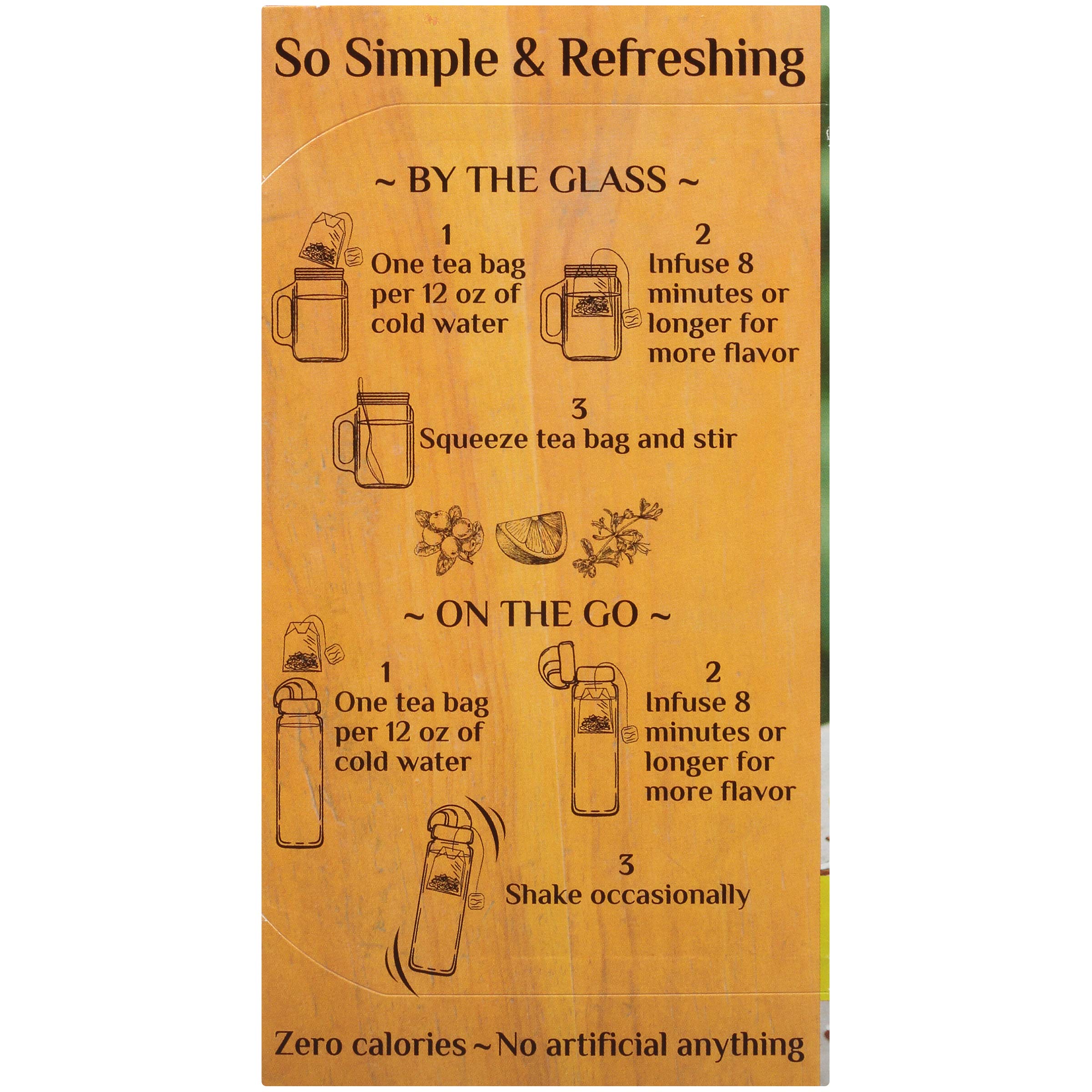 Bigelow Botanicals Cold Water Infusion Strawberry Lemon Orange Blossom Tea Bags 18 Count Box (Pack of 1), Herbal Infusion, Caffeine Free, 18 Tea Bags Total