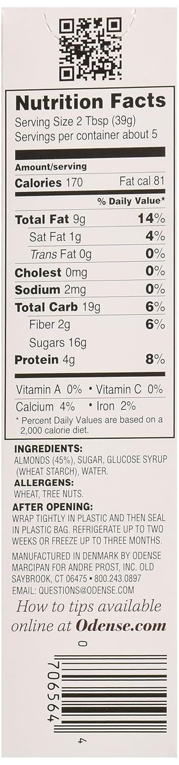 Odense Pure Almond Paste, 7 oz.