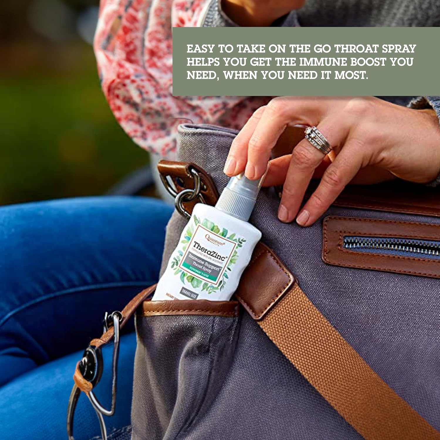 Quantum Health TheraZinc Oral Spray, Made with Zinc Gluconate for Immune Support and Throat Relief in a Soothing Spray, 2 Oz.