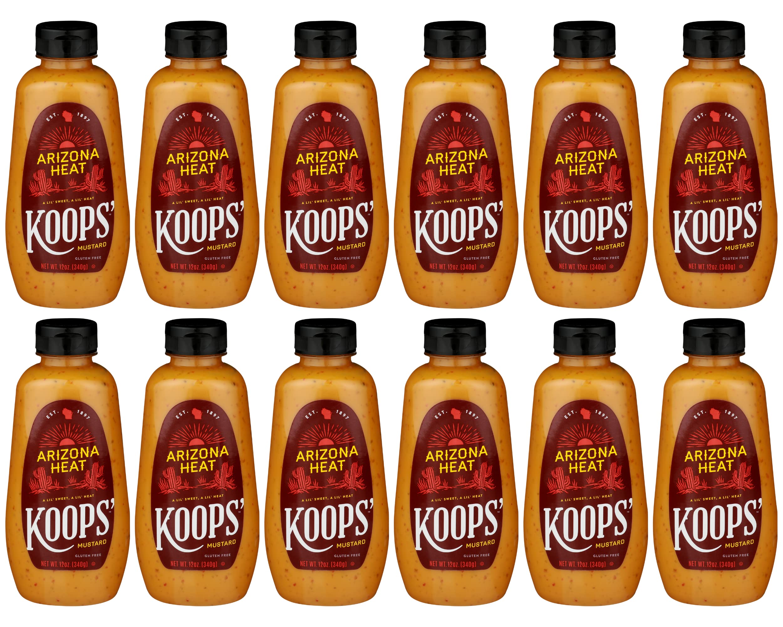 Koops' Organic Stone Ground Mustard – Old-Fashioned Mustard, Gluten-Free, Kosher, Non-GMO, USDA Certified Organic Mustard, Made in USA, From Quality Mustard Seeds – 12 Oz, Pack of 1