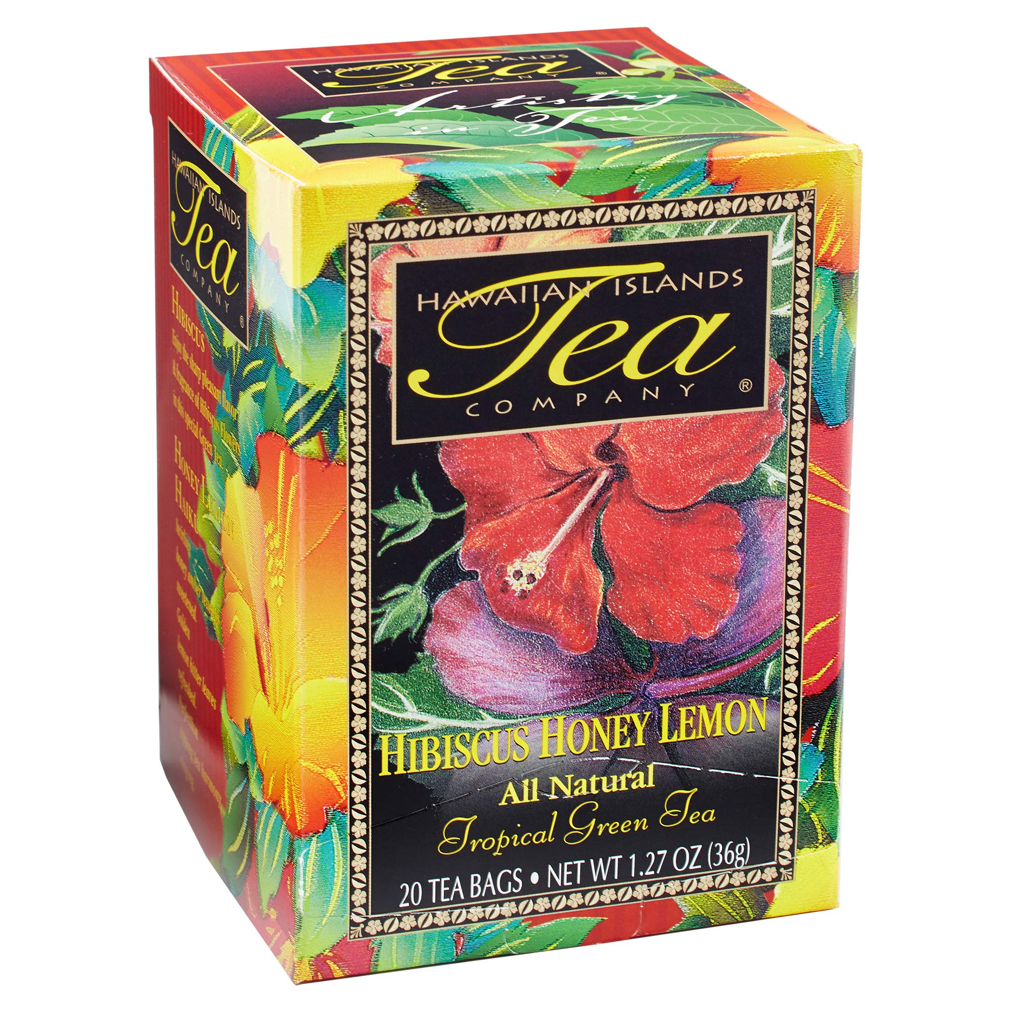 Hawaiian Islands Tea Company Mango Maui Black Tea, All Natural - 20 Teabags (1 Box)