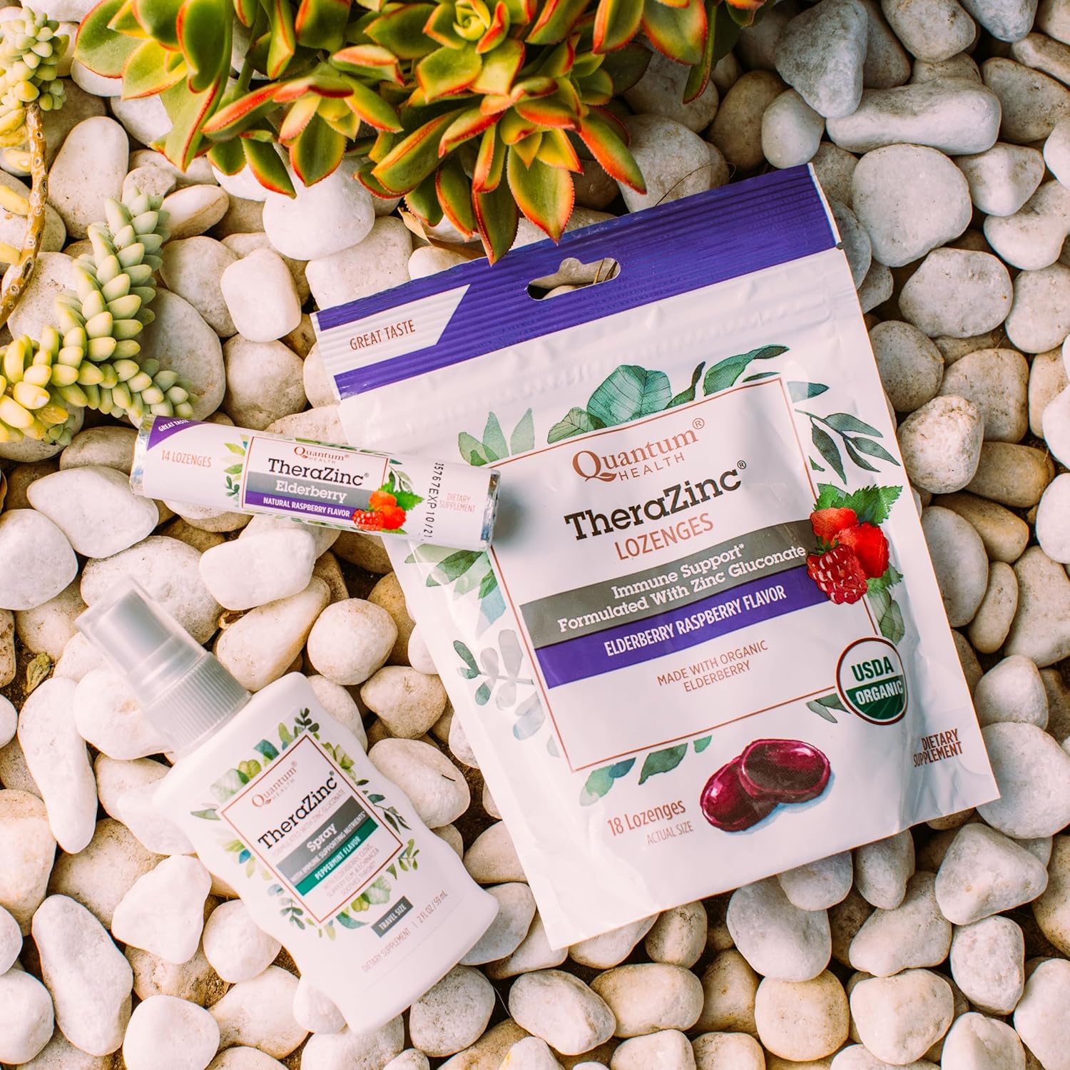 Quantum Health TheraZinc Oral Spray, Made with Zinc Gluconate for Immune Support and Throat Relief in a Soothing Spray, 2 Oz.