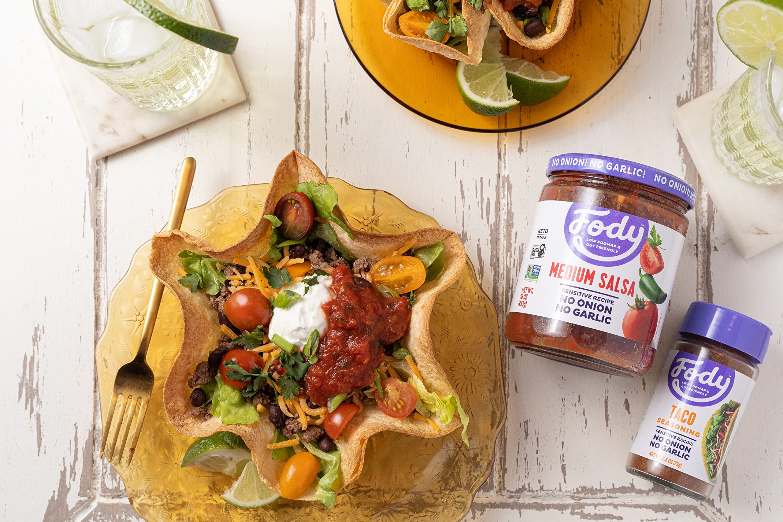 Fody Foods Taco Seasoning, 2.6 Oz, Garlic and Onion Free, Low FODMAP Certified, Gut & IBS Friendly, Vegan, Non-GMO, Gluten Free, Keto Friendly