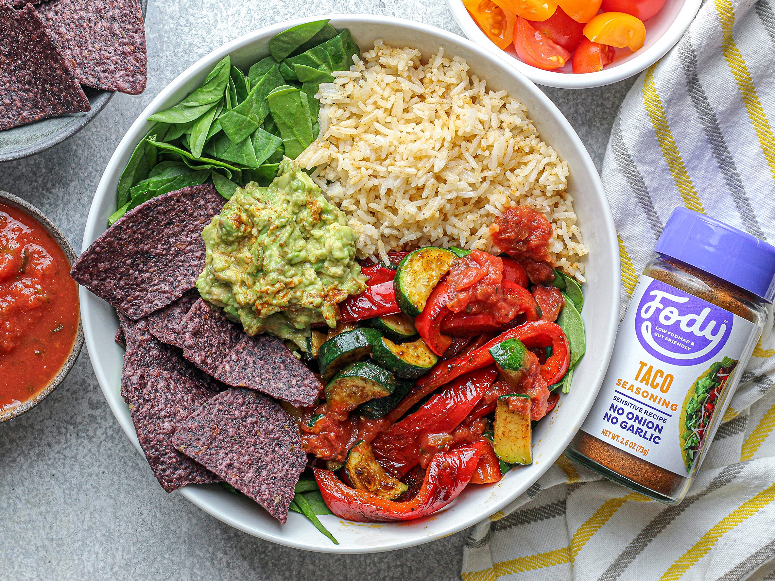 Fody Foods Taco Seasoning, 2.6 Oz, Garlic and Onion Free, Low FODMAP Certified, Gut & IBS Friendly, Vegan, Non-GMO, Gluten Free, Keto Friendly