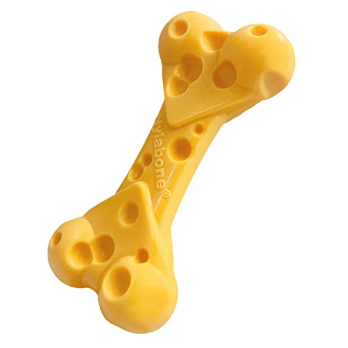 Nylabone Cheese Dog Toy - Power Chew Dog Toy for Aggressive Chewers - Medium/Wolf (1 Count)