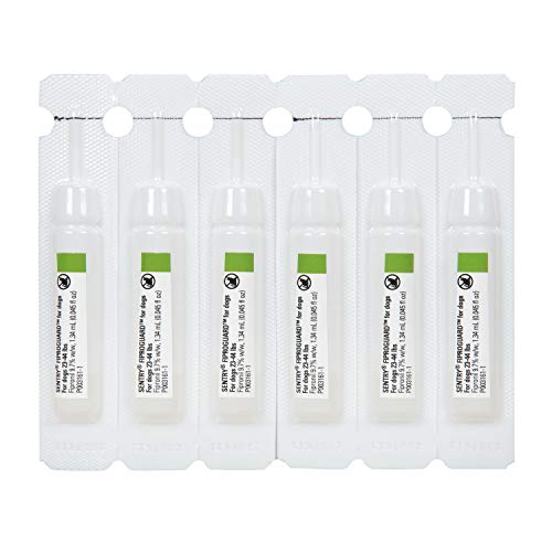 SENTRY PET CARE SENTRY Fiproguard for Dogs, Flea and Tick Prevention for Dogs (23-44 Pounds), Includes 6 Month Supply of Topical Flea Treatments