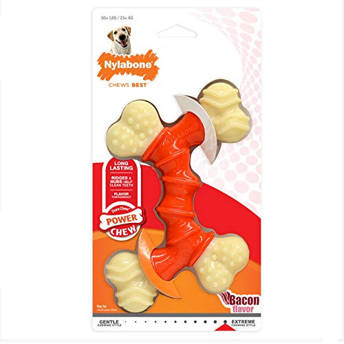 Nylabone Power Chew Double Bone Long Lasting Chew Toy for Dogs X-Large - 50+ lbs.