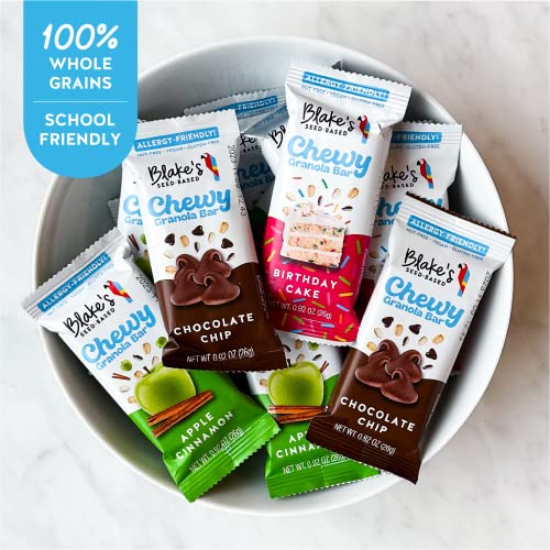 Blake’s Seed Based Chewy Granola Bars — Chocolate Chip (5 Count), Vegan, Gluten Free, Nut Free & Dairy Free, Healthy Snacks for Kids or Adults, School Safe, Low Calorie Soy Free Snack