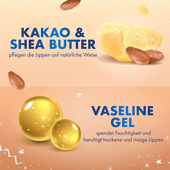 Vaseline Lip Therapy Stick, Cocoa Butter Variety Pack | Petroleum Jelly Vaseline Lip Balm | 4.8g each (4 Pack), Cream White