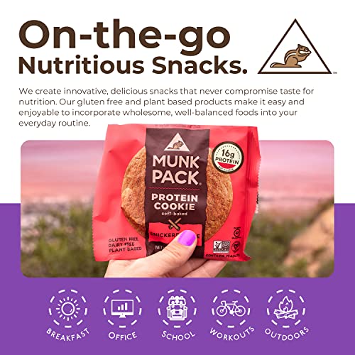 Munk Pack Protein Cookie, Peanut Butter Dark Chocolate, 1 Cookie, 2.96 Ounce