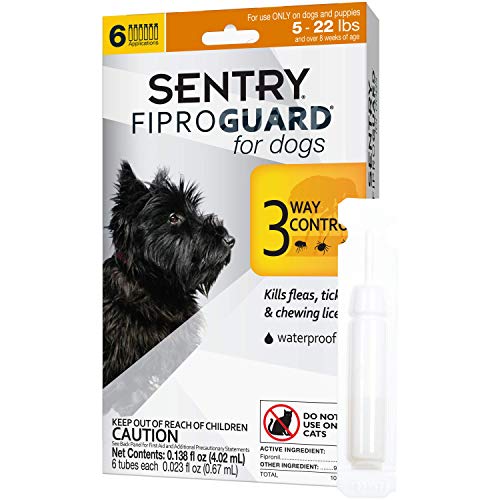 Fiproguard Flea & Tick Squeeze-On for Dogs Upto 22 lbs, 6-PACK