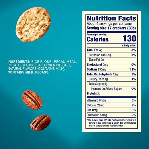 Blue Diamond NutThins Cracker Snacks, Pecan, Boxes, 4.25 oz