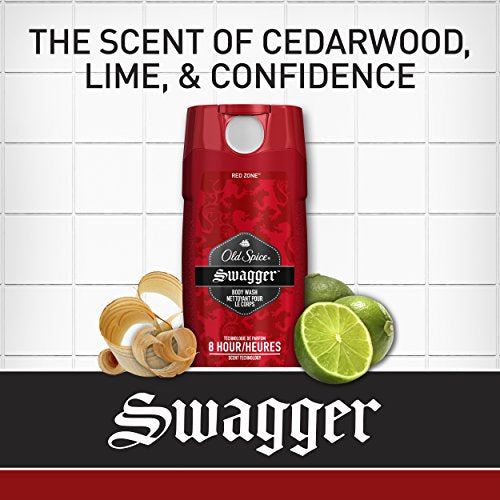 Red Zone Swagger Body Wash for Men, Scent of Confidence, 16 fl oz