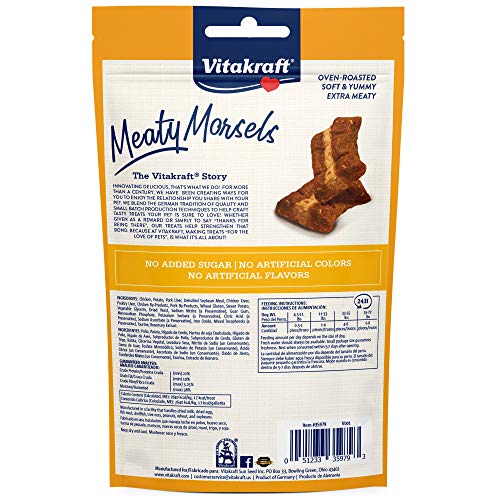 Vitakraft Meaty Morsels Treats for Dogs - Chicken with Sweet Potatoes - Super Soft Dog Treats for Training - Two Layers of Gently Oven-Baked Meaty Goodness